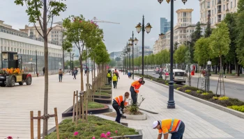 В Музыкальном районе Краснодара завершается благоустройство Шаляпинского бульвара