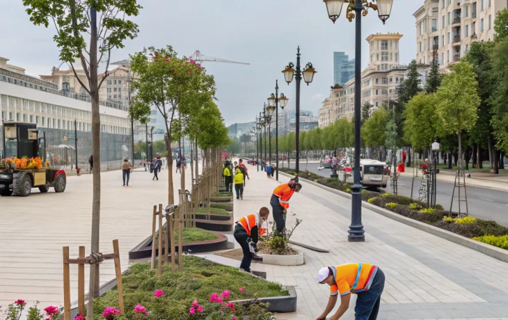 В Музыкальном районе Краснодара завершается благоустройство Шаляпинского бульвара