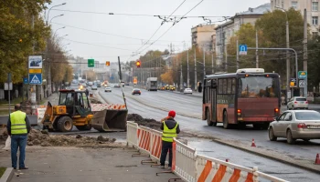 Авария на сетях водоснабжения нарушила движение в Челябинске