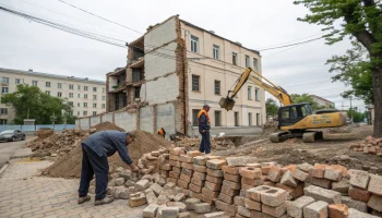 В Волгограде снесли аварийный дом на Армавирской улице