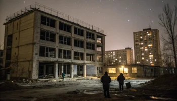 Вандалы разрушают долгострой в Новосибирске