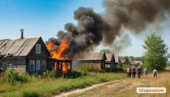 Жители Сарпинского возмущены тушением пожара