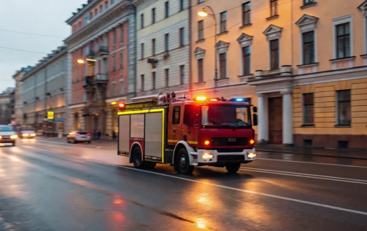 Пожар охватил ангар в Колпино Пожар охватил ангар в Колпино