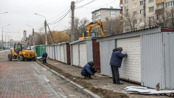 В Красноярске демонтируют 96 гаражей для новой дороги В Красноярске демонтируют 96 гаражей для новой дороги