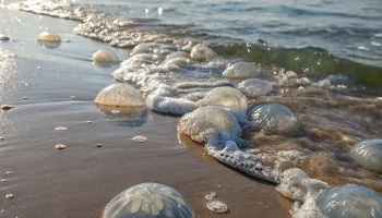 Нашествие ядовитых медуз пугает туристов на Азовском море