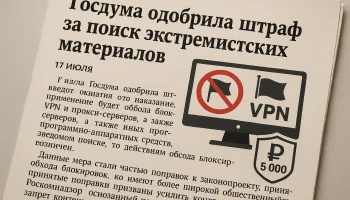 Госдума одобрила штраф за поиск экстремистских материалов