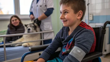 Мальчик, пострадавший от нападения хаски в Сочи, получил инвалидность и переходит на домашнее обучен