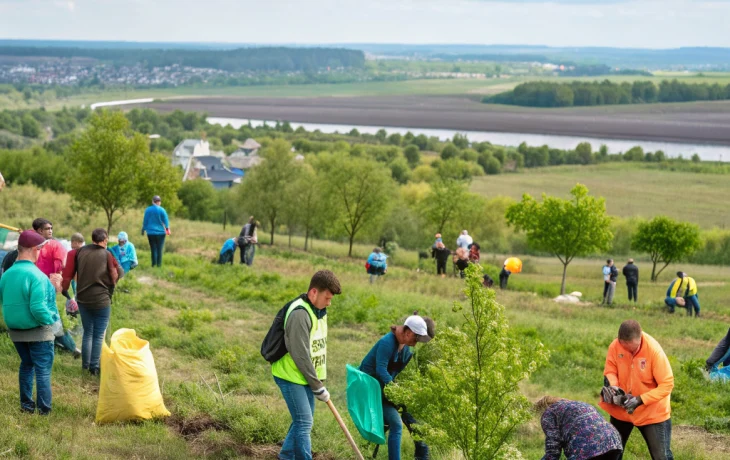 Акцию «Лес Победы» и субботник «Зеленая Россия» провели на горе Миска в Темрюке Акцию «Лес Победы» и субботник «Зеленая Россия» провели на горе Миска в Темрюке