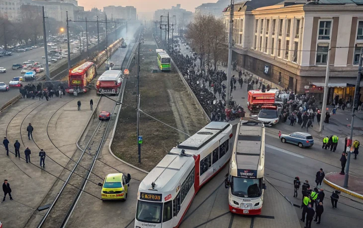 ДТП в центре Краснодара парализовало движение шести трамвайных маршрутов ДТП в центре Краснодара парализовало движение шести трамвайных маршрутов