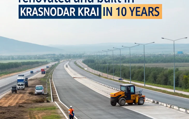 Более 5,5 тыс. км дорог обновили и построили в Краснодарском крае за десятилетие Более 5,5 тыс. км дорог обновили и построили в Краснодарском крае за десятилетие