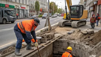 В Краснодаре обновляют ливневую систему на улице Снесарева и других участках города