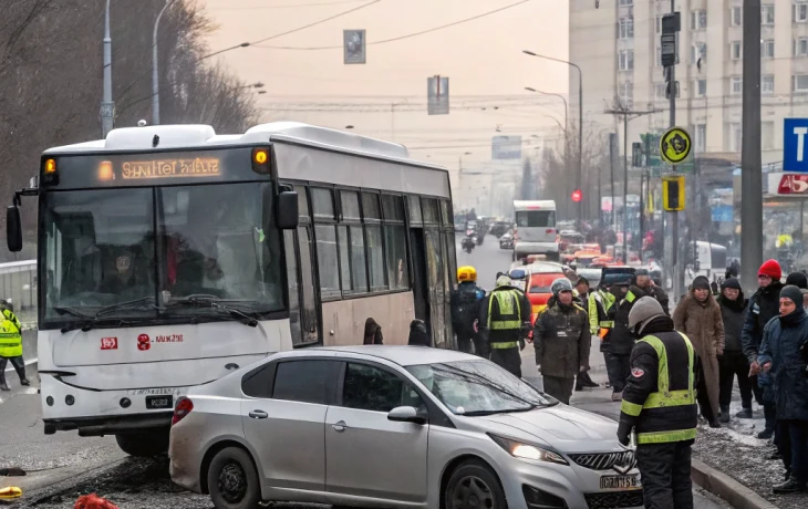 Серьезное столкновение автобуса и легковушки в Москве: пострадали пятеро, включая двоих детей