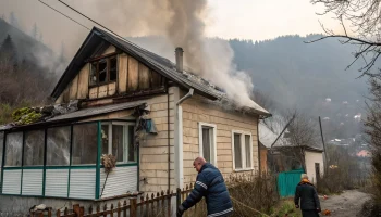 В Сочи пожар уничтожил дом в СНТ «Малинка», хозяина спас сосед