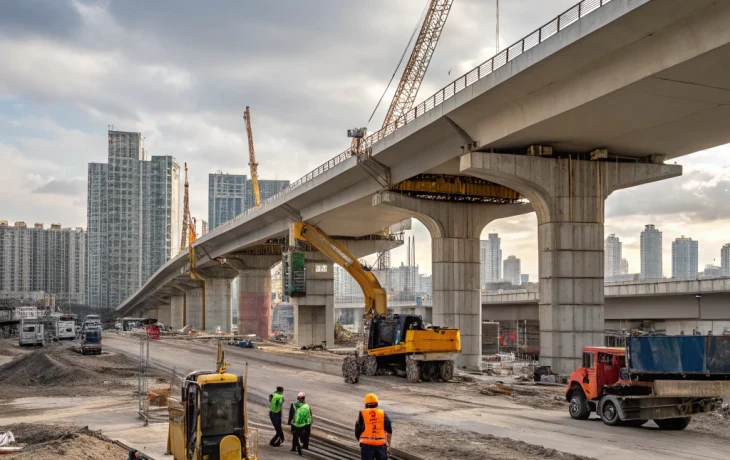 Строительство нового Цимбалинского путепровода в Петербурге выходит на ключевой этап работ Строительство нового Цимбалинского путепровода в Петербурге выходит на ключевой этап работ