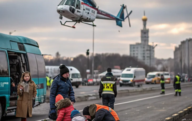 Вертолет санавиации прибыл на место ДТП с автобусом в Москве, пострадали дети и взрослые Вертолет санавиации прибыл на место ДТП с автобусом в Москве, пострадали дети и взрослые