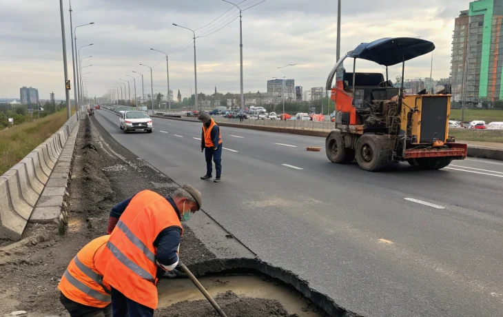 Провал на Красных Партизан в Краснодаре устранят к концу октября Провал на Красных Партизан в Краснодаре устранят к концу октября