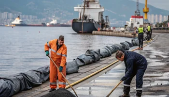 В Новороссийске завершили ликвидацию последствий разлива нефти в морском порту