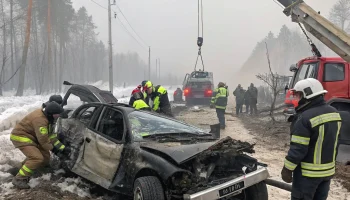 Смертельная авария под Волховом: спасатели вырезали водителя из искорёженной машины