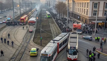 ДТП в центре Краснодара парализовало движение шести трамвайных маршрутов