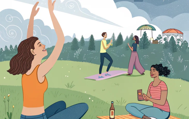 Зумеры выбирают осознанный отдых: йога, утренние рейвы и отказ от алкоголя Зумеры выбирают осознанный отдых: йога, утренние рейвы и отказ от алкоголя