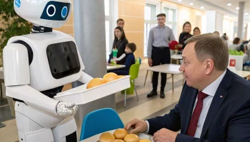 Губернатор Беглов открыл новое здание школы № 324 в Сестрорецке с роботом-официантом