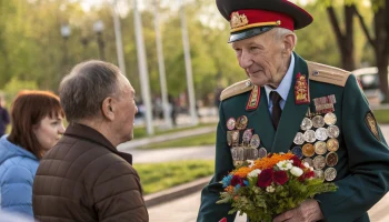 Почтенный ветеран с Кубани встречает 102-й День Победы с бодростью и интересом к жизни