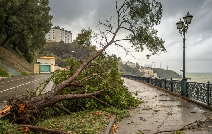 В Сочи и Краснодаре сильные дожди и ветер: жители сталкиваются с непогодой