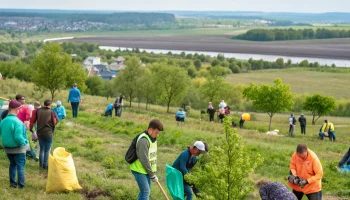 Акцию «Лес Победы» и субботник «Зеленая Россия» провели на горе Миска в Темрюке