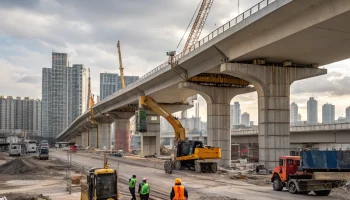 Строительство нового Цимбалинского путепровода в Петербурге выходит на ключевой этап работ