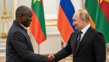 Президент Буркина-Фасо поприветствовал Путина на русском языке на встрече в Кремле