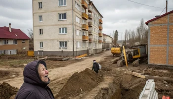 Жители Новой Усмани протестуют против стройки восьмиэтажки в шести метрах от их дома