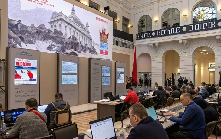 В Манеже открыли пресс-центр ко Дню Победы для иностранных журналистов В Манеже открыли пресс-центр ко Дню Победы для иностранных журналистов